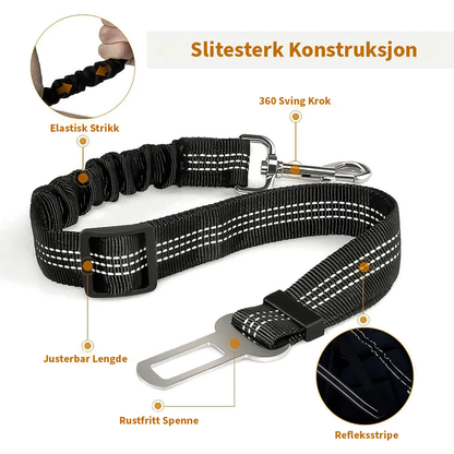 Bilbelte til hund - Med universell passform*